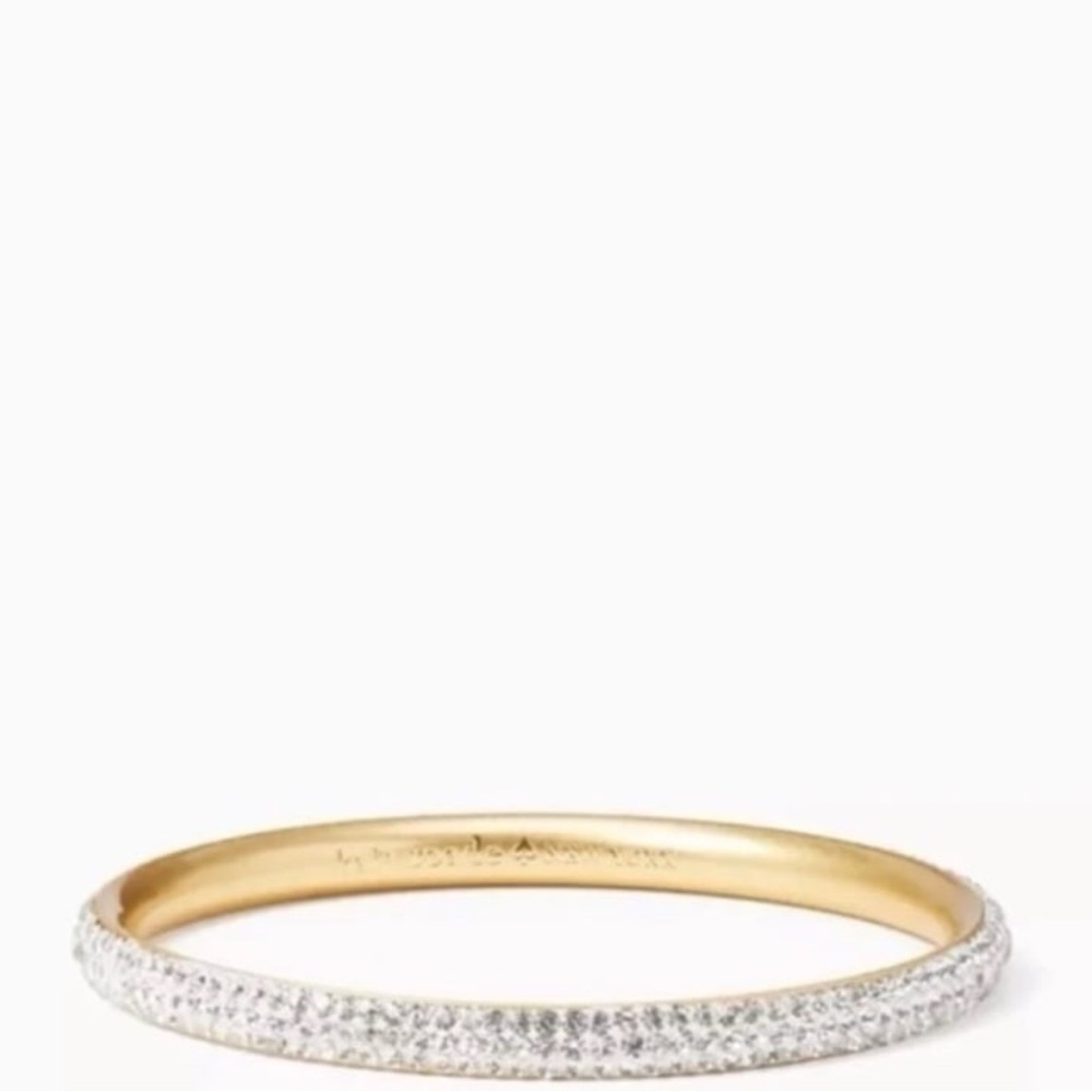 $69 Kate Spade  Razzle Dazzle Bangle In Clear/Worn Gold